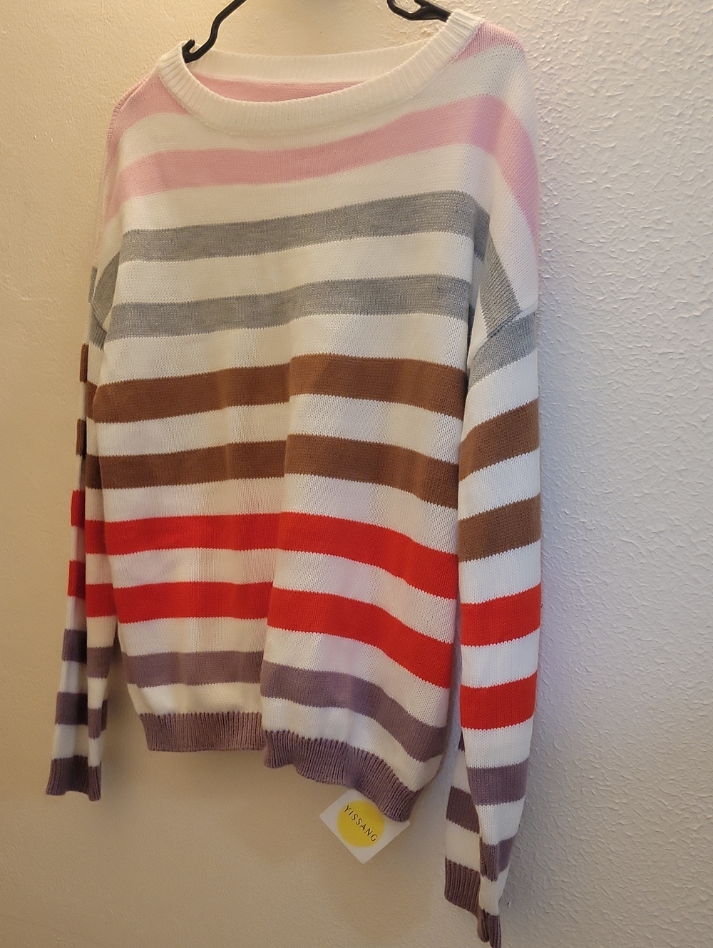 Striped Knit Sweater - Multicolor. Size M